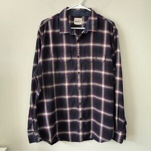 Bonobos flannel button up shirt men sz XL plaid outdoor standard fit long sleeve